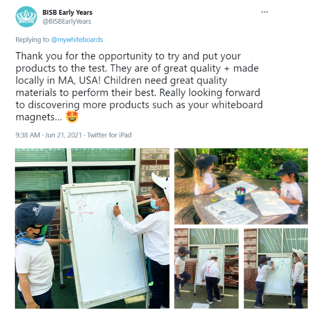 British international school and whiteboards